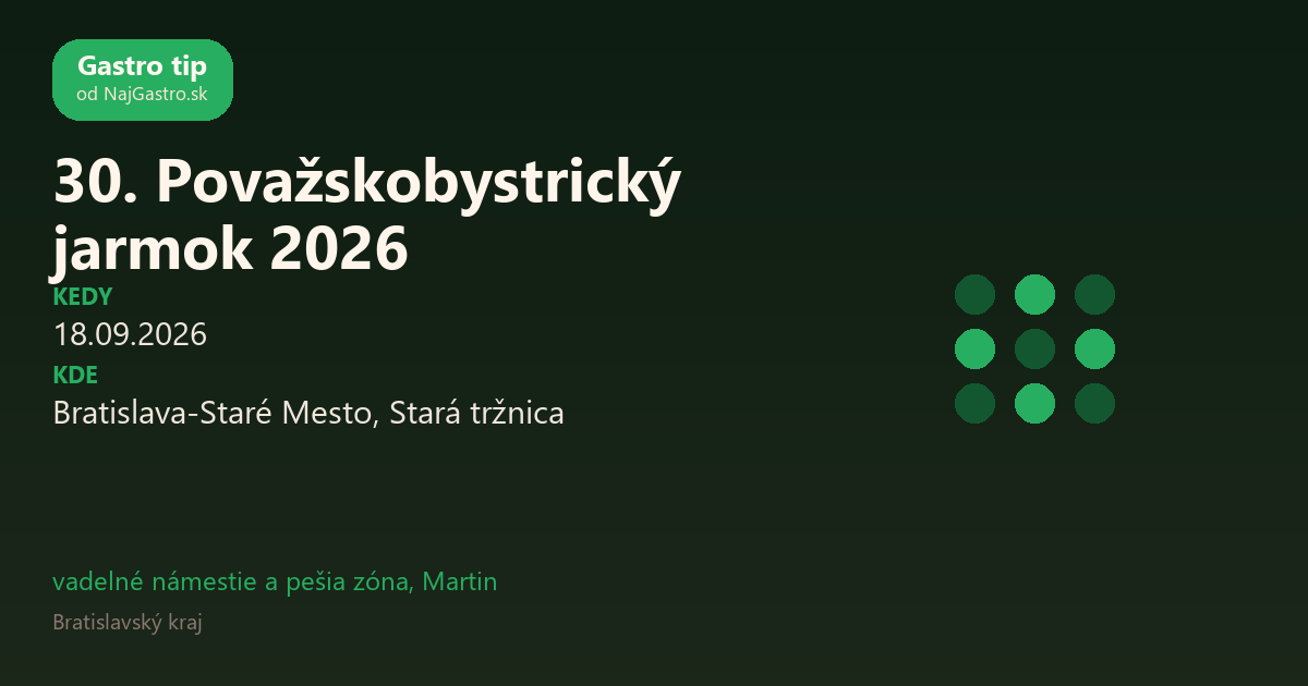 30th Považská Bystrica Fair 2026